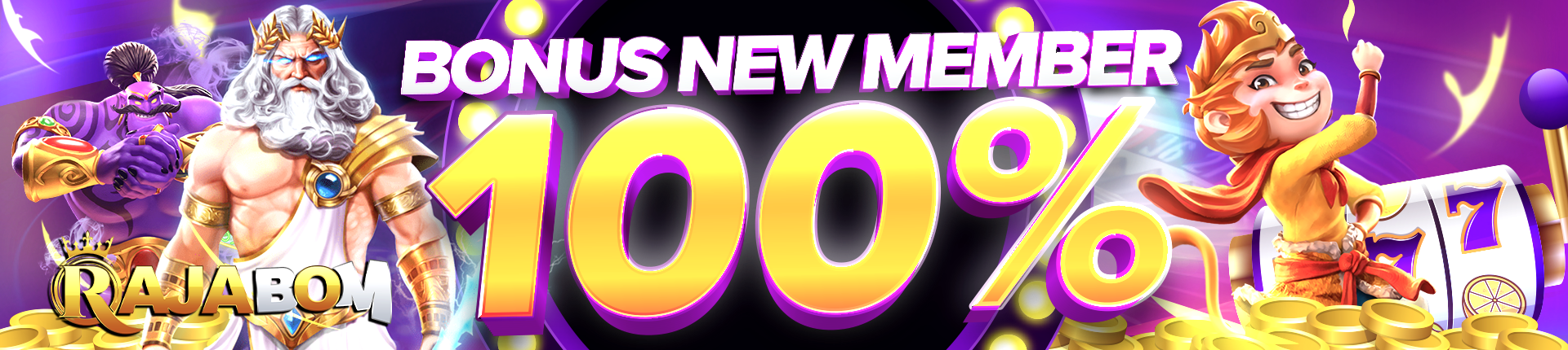 RAJABOM Bonus New Member 100%